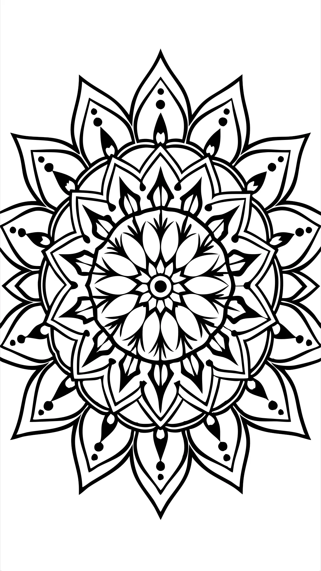 coloriage mandala dur